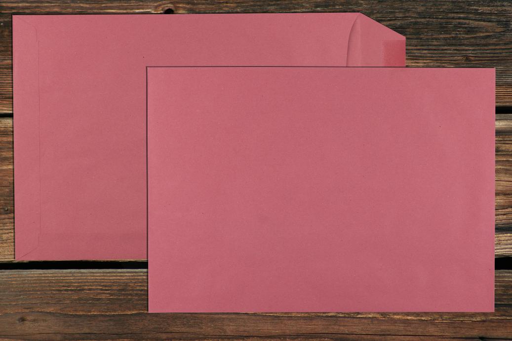 Versandtaschen C4 229x324 mm Nassklebend Recycling Rot 90 g/qm